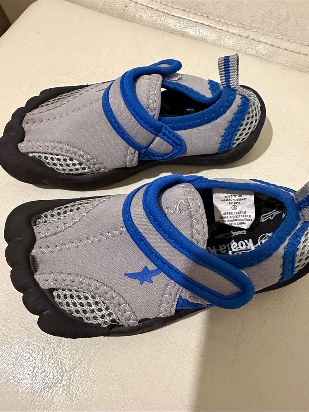 Koala Kids Grey and Blue Little Toe Water Shoes